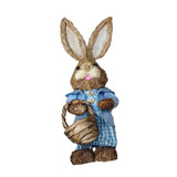 Maxbell DIY Unfinished Easter Bunny Straw Material Package Ornament for Balcony Yard Style E