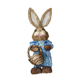 Maxbell DIY Unfinished Easter Bunny Straw Material Package Ornament for Balcony Yard Style E