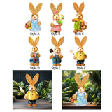 Maxbell Straw Bunny Figurine DIY Material Pack Party Supplies Rabbit Statue for Boys Style A