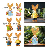 Maxbell Straw Bunny Figurine DIY Material Pack Party Supplies Rabbit Statue for Boys Style A