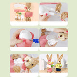 Maxbell Straw Bunny Figurine DIY Material Pack Party Supplies Rabbit Statue for Boys Style A