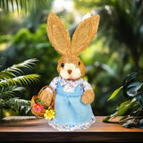 Maxbell Straw Bunny Figurine DIY Material Pack Party Supplies Rabbit Statue for Boys Style A