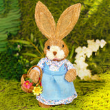 Maxbell Straw Bunny Figurine DIY Material Pack Party Supplies Rabbit Statue for Boys Style A