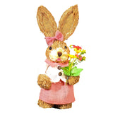 Maxbell Straw Bunny Figurine DIY Material Pack Party Supplies Rabbit Statue for Boys Style B