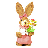 Maxbell Straw Bunny Figurine DIY Material Pack Party Supplies Rabbit Statue for Boys Style B