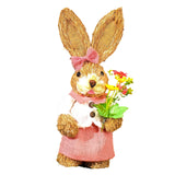 Maxbell Straw Bunny Figurine DIY Material Pack Party Supplies Rabbit Statue for Boys Style B