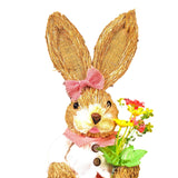 Maxbell Straw Bunny Figurine DIY Material Pack Party Supplies Rabbit Statue for Boys Style B