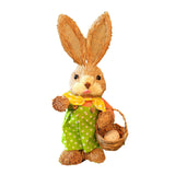 Maxbell Straw Bunny Figurine DIY Material Pack Party Supplies Rabbit Statue for Boys Style C