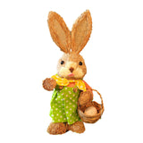 Maxbell Straw Bunny Figurine DIY Material Pack Party Supplies Rabbit Statue for Boys Style C