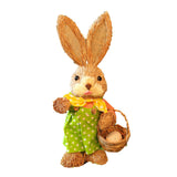 Maxbell Straw Bunny Figurine DIY Material Pack Party Supplies Rabbit Statue for Boys Style C