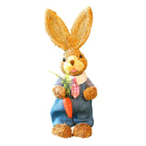 Maxbell Straw Bunny Figurine DIY Material Pack Party Supplies Rabbit Statue for Boys Style D