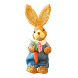 Maxbell Straw Bunny Figurine DIY Material Pack Party Supplies Rabbit Statue for Boys Style D