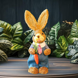 Maxbell Straw Bunny Figurine DIY Material Pack Party Supplies Rabbit Statue for Boys Style D