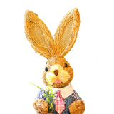 Maxbell Straw Bunny Figurine DIY Material Pack Party Supplies Rabbit Statue for Boys Style D