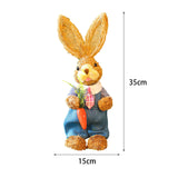 Maxbell Straw Bunny Figurine DIY Material Pack Party Supplies Rabbit Statue for Boys Style D