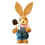 Maxbell Straw Bunny Figurine DIY Material Pack Party Supplies Rabbit Statue for Boys Style E