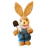 Maxbell Straw Bunny Figurine DIY Material Pack Party Supplies Rabbit Statue for Boys Style E
