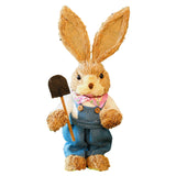 Maxbell Straw Bunny Figurine DIY Material Pack Party Supplies Rabbit Statue for Boys Style E