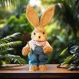 Maxbell Straw Bunny Figurine DIY Material Pack Party Supplies Rabbit Statue for Boys Style E