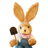 Maxbell Straw Bunny Figurine DIY Material Pack Party Supplies Rabbit Statue for Boys Style E