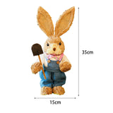 Maxbell Straw Bunny Figurine DIY Material Pack Party Supplies Rabbit Statue for Boys Style E