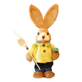 Maxbell Straw Bunny Figurine DIY Material Pack Party Supplies Rabbit Statue for Boys Style F