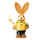 Maxbell Straw Bunny Figurine DIY Material Pack Party Supplies Rabbit Statue for Boys Style F