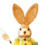 Maxbell Straw Bunny Figurine DIY Material Pack Party Supplies Rabbit Statue for Boys Style F