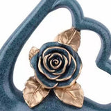 Maxbell 1 Pair Resin Swan Couple Sculpture Desktop Decoration for Coffee Table Decor Blue