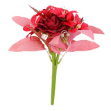 Maxbell Artificial Flowers Flower Arrangement DIY Bathroom Fake Long Stem Fake Roses Red