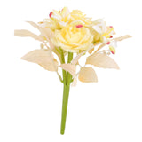 Maxbell Artificial Flowers Flower Arrangement DIY Bathroom Fake Long Stem Fake Roses Yellow