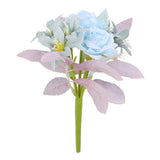 Maxbell Artificial Flowers Flower Arrangement DIY Bathroom Fake Long Stem Fake Roses Blue