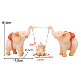Maxbell Elephant Figurine Modern Cartoon Decorative Figurine for Shelf Desk Entrance Pink