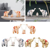 Maxbell Elephant Figurine Modern Cartoon Decorative Figurine for Shelf Desk Entrance Pink