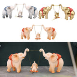 Maxbell Elephant Figurine Modern Cartoon Decorative Figurine for Shelf Desk Entrance Pink