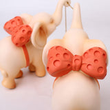 Maxbell Elephant Figurine Modern Cartoon Decorative Figurine for Shelf Desk Entrance Pink