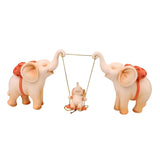 Maxbell Elephant Figurine Modern Cartoon Decorative Figurine for Shelf Desk Entrance Pink