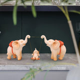 Maxbell Elephant Figurine Modern Cartoon Decorative Figurine for Shelf Desk Entrance Pink