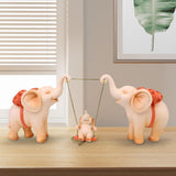 Maxbell Elephant Figurine Modern Cartoon Decorative Figurine for Shelf Desk Entrance Pink