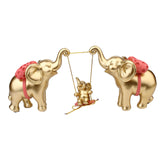Maxbell Elephant Figurine Modern Cartoon Decorative Figurine for Shelf Desk Entrance Gold