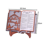 Maxbell 3D Christmas Wooden Nativity Book Creative Ornament for Indoor Home Tabletop
