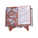 Maxbell 3D Christmas Wooden Nativity Book Creative Ornament for Indoor Home Tabletop