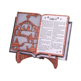 Maxbell 3D Christmas Wooden Nativity Book Creative Ornament for Indoor Home Tabletop