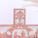 Maxbell 3D Christmas Wooden Nativity Scene Ornament Creative for Fireplace Desk Home