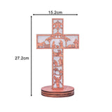 Maxbell 3D Christmas Wooden Nativity Scene Ornament Creative for Fireplace Desk Home