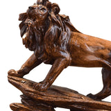Maxbell Desk Lion Statue Modern Lion Miniature Figurine for Farmhouse Office Desktop Brown