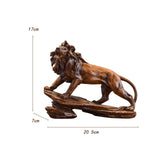 Maxbell Desk Lion Statue Modern Lion Miniature Figurine for Farmhouse Office Desktop Brown
