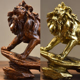Maxbell Desk Lion Statue Modern Lion Miniature Figurine for Farmhouse Office Desktop Brown