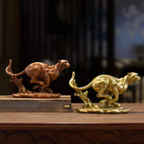 Maxbell Desk Leopard Statue Resin Leopard Figurine for Living Room Bedroom Gold