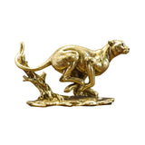 Maxbell Desk Leopard Statue Resin Leopard Figurine for Living Room Bedroom Gold